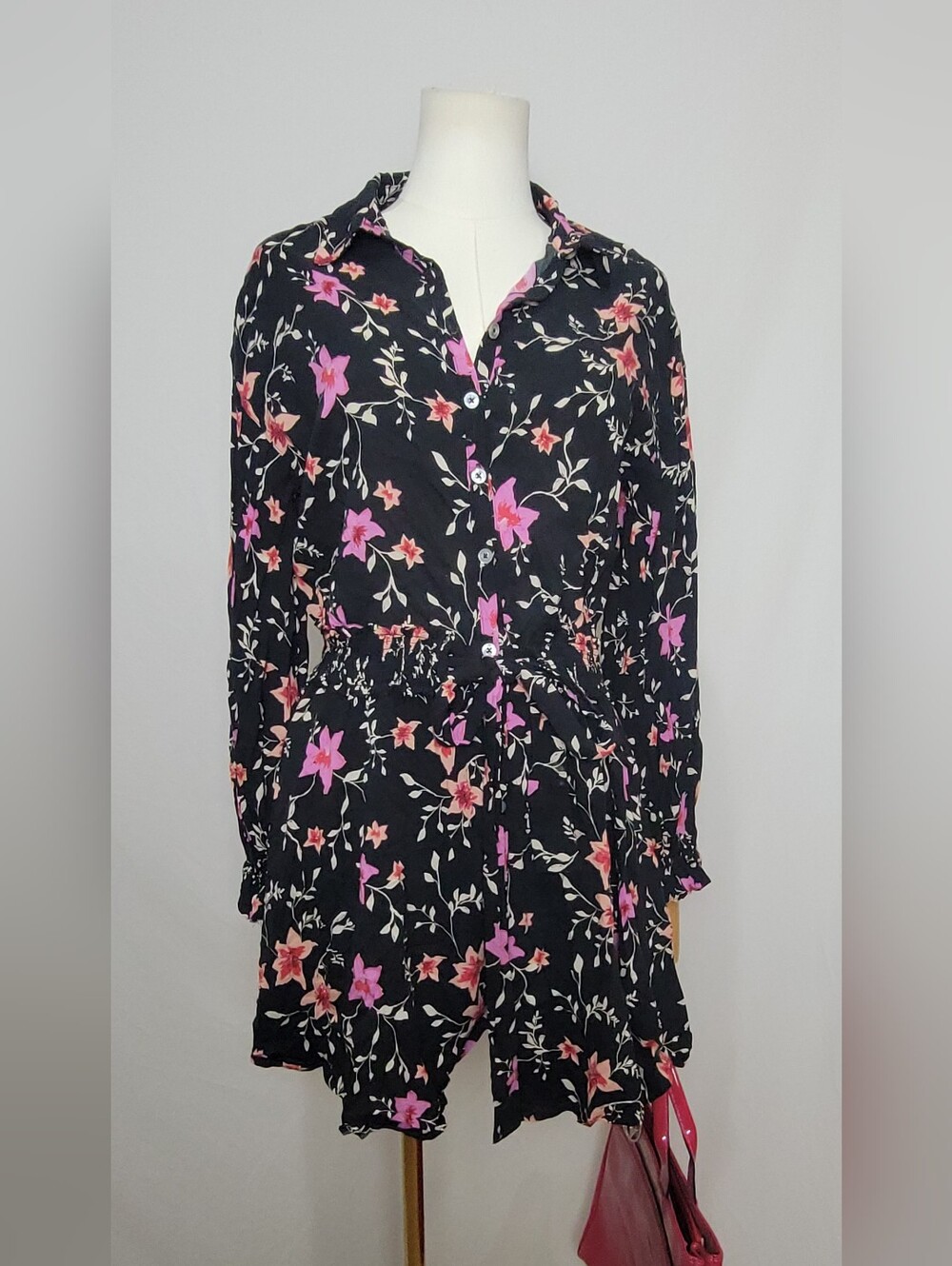 Free People "Lighten Up" Floral Mini Dress, Size Small